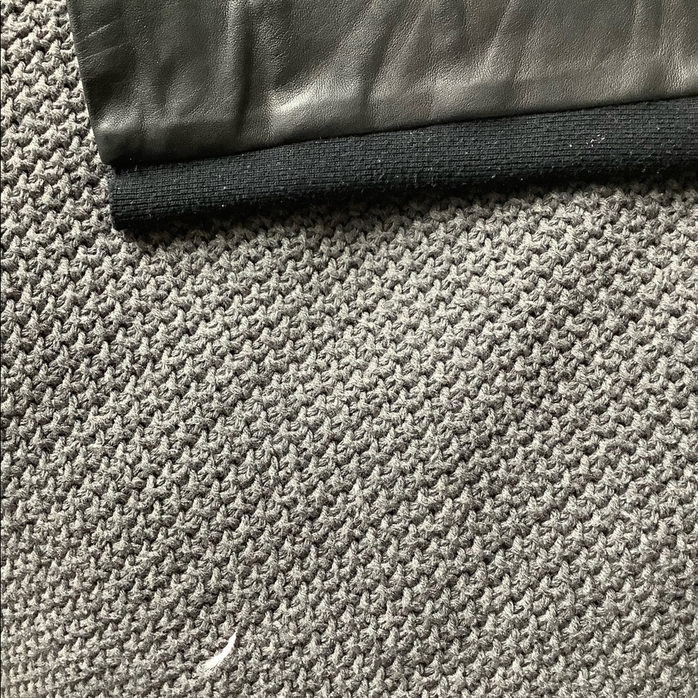 Trouve Leather cropped blazer jacket Genuine Leather - Picture 3 of 5